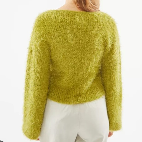 J.O.A. Fuzzy Tie-Front Cardigan size S - Picture 4 of 5